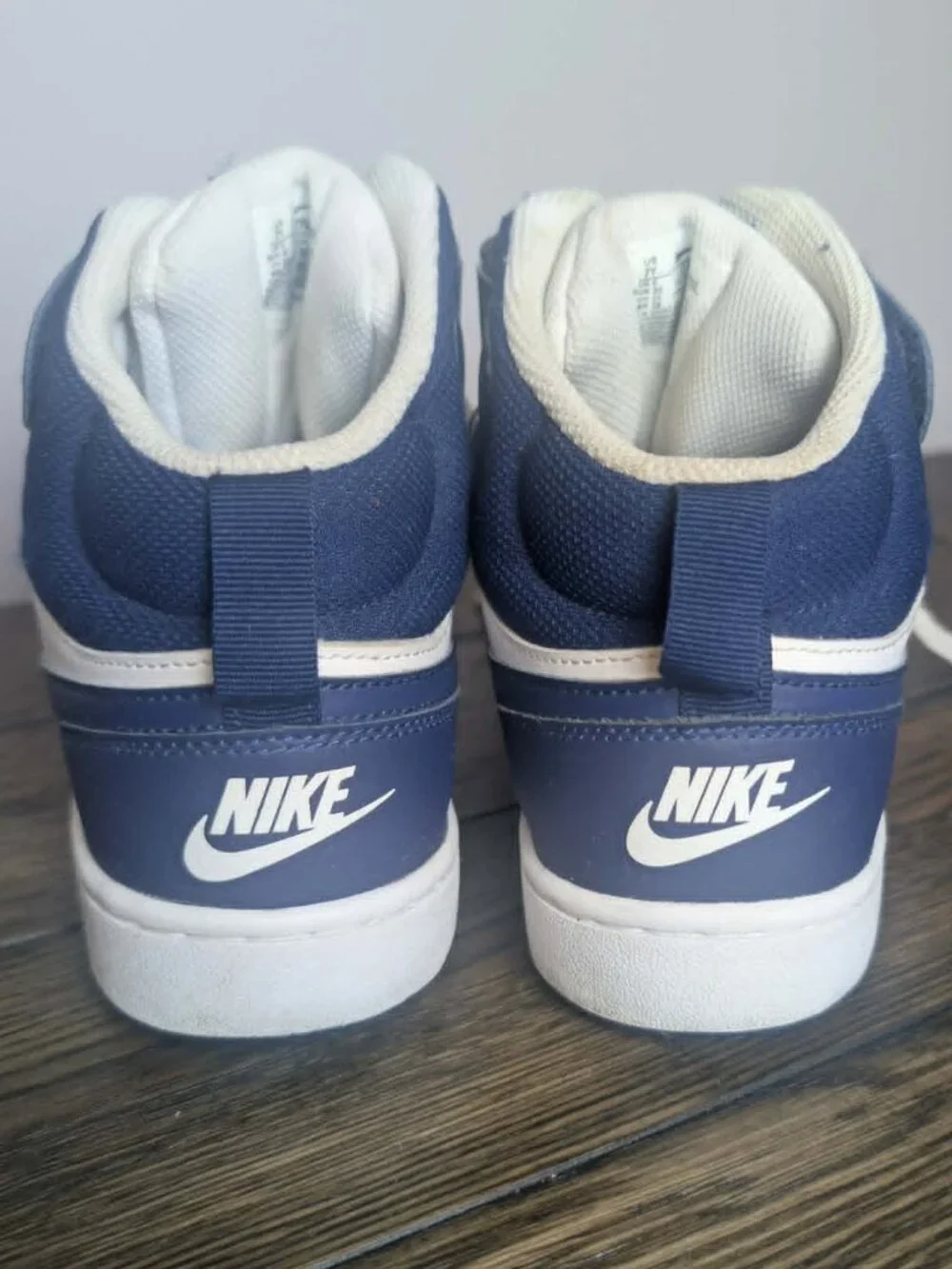Nike Court Borough Mid 2 GS White Game Royal Blue Sneakers Youth 7Y EU40